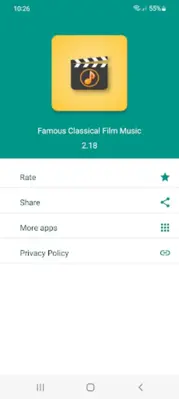 Famous Classical Film Music android App screenshot 1